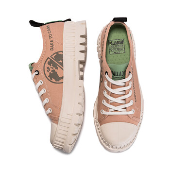 帕拉丁palladium官方饼干鞋女帆布鞋男厚底休闲鞋78448玫瑰粉36