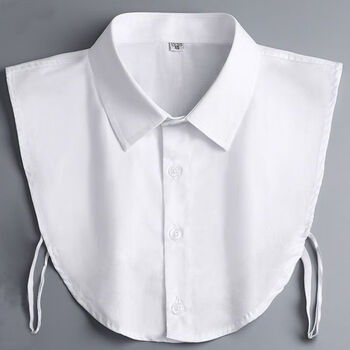 荣西图假领子男假领假衣领蓝色白色假领子专用领男 白色尖领 38尺码