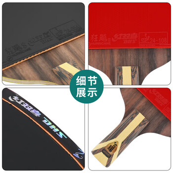 红双喜 九星乒乓球拍直拍 H9006直拍单拍