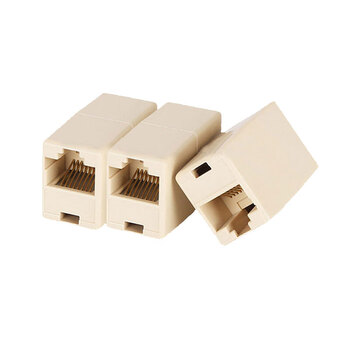 网络直通头rj45网线连接器网络宽带接口双通网线对接头网线延长器 10