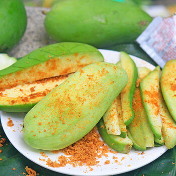 大梁村当季新鲜生吃芒果酸脆芒果广西酸芒果青芒果现摘51斤四季芒整箱