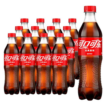 可口可乐 碳酸饮料500ml瓶装原味可乐夏季休闲节日聚会居家汽水饮品