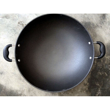 皇和鑫紫金铁锅紫金锅老式炒锅生铁锅双耳传统铸铁锅炒锅加厚无涂层不