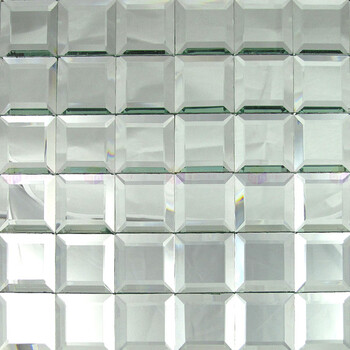 水晶玻璃磨边马赛克背景墙瓷砖镜面ktv电视背景墙吧台50磨边银镜30x30