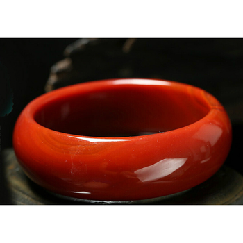 红玛瑙手镯女士款送老婆闺蜜妈妈礼物原色南红玉镯子送证书 尺寸58mm