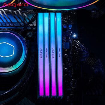 阿斯加特（Asgard）16GB(8GBx2) DDR4 3600 台式机内存条 女武神·瓦尔基里 RGB灯条 精选颗粒 CL18 极地白