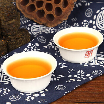 白沙溪茶叶安化黑茶金花茯茶砖茶5年陈福天下礼盒装640g送礼袋