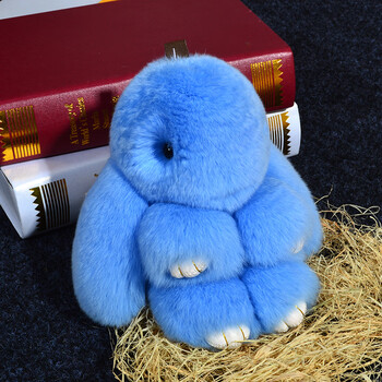 兔子布偶女孩垂耳兔公仔韩国迷你玩偶小号兔书包挂件天蓝色迷你版13