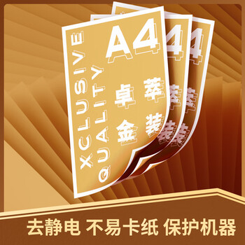 得力（deli）金佳铂A4打印纸 80g500张 高档单包复印纸 加厚合同标书彩打纸 打印书写 3563【尊享品质】