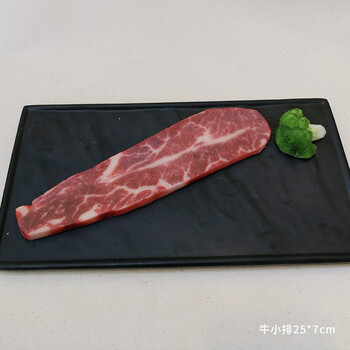 仿真生排羊排牛肉卷牛扒火腿食品摆件西餐厅酒店装饰食品模型道具牛小