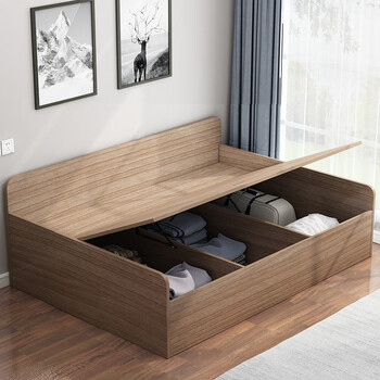 榻榻米床罗汉床液压箱体床现代简约书房床储物床板式收纳床单人床小