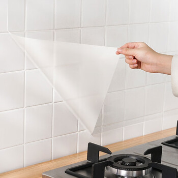 【晴画防油贴】晴画 透明厨房防油贴纸 橱柜瓷砖贴膜耐高温防水墙贴