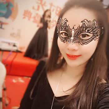夜店女王黑色性感面具舞会公主半脸面具女cos派对情趣铁面具 黑色蝶舞