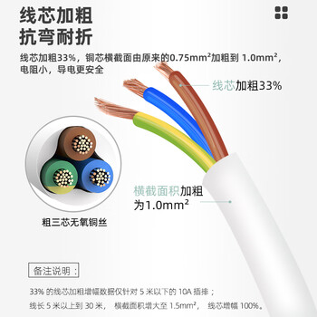 清风（kyfen）插座插排插线板排插新国标大孔距  总控分控开关 宿舍家用桌面拖线板 3C认证 八位组合孔全长3米