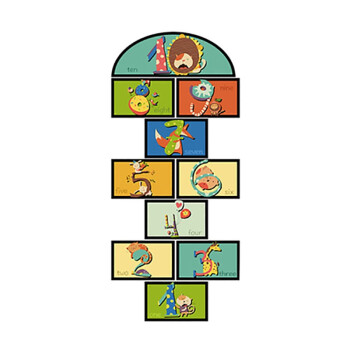 格子可移除跳房子地贴数字游戏幼儿园儿童房卡通跳方格贴纸 跳房子02