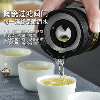 BEMEGA英国玻璃杯泡茶杯茶水分离耐热防爆耐高温便携水杯子男士生日礼物