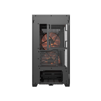 骨伽 小乘风MX600 mini 台式玻璃侧透机箱 支持MATX主板360水冷/网孔面板 黑