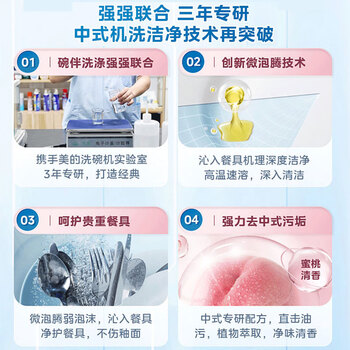 碗伴 洗碗块48颗 微泡腾技术 洗碗机洗涤剂用多效洗碗粉强力清洁耗材