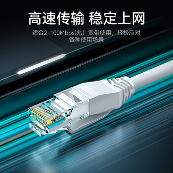胜为（shengwei）超五类网线 cat5e百兆纯铜 2米白色 高速家装电脑宽带网络连接线 LC-2020H