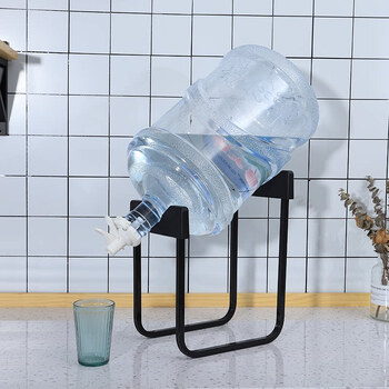 取水器压水器纯净水桶支架矿泉水桶倒水支架黑色加高款水嘴撬棒防尘塞