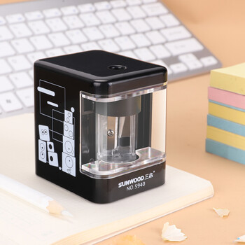 三木电动削笔器卷笔刀儿童小学生用全自动安全多功能转笔刀铅笔刀削笔