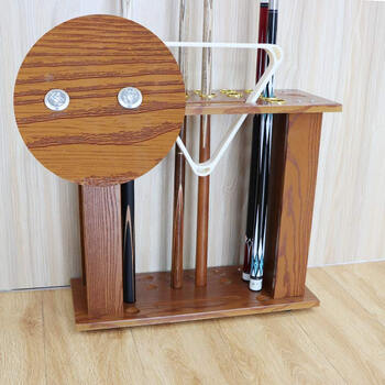 捍升  台球架杆架 台球杆架木质落地球杆架立式收纳放置 16孔柜式