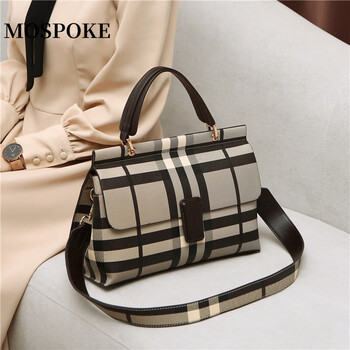 mospoke包包女包韩版女士斜挎包大方洋气单肩包质感百搭咖啡色