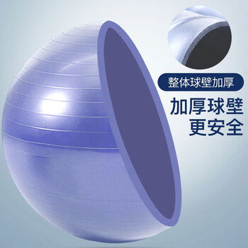 杜威克瑜伽球加厚防滑弹力成人健身球专业平衡核心训练 蓝色55cm