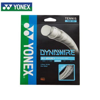 YONEX尤尼克斯网球线比赛训练初学进阶尼龙适中硬度TGDW125白银