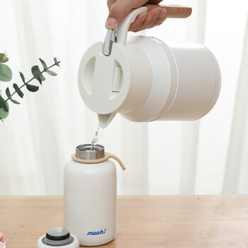 mosh!家用保温壶 高颜值暖水保温瓶大容量办公室热水暖壶 白色1.5L mosh!家用保温壶 高颜值暖水保温瓶大容量办公室热水暖壶 白色1.5L