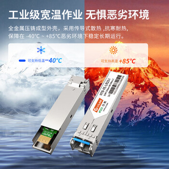 netLINK 工业级光模块 sfp光纤模块 百兆单模双纤20公里1310nm LC口 一只 HTB-FE-LR20-I