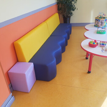 慧焕沙发凳培训机构辅导班游乐场活动室大厅家长等候区沙发座椅小凳子