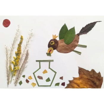 京选品质树叶贴画植物标本树叶手工贴画成品小学生幼儿园儿童diy材料