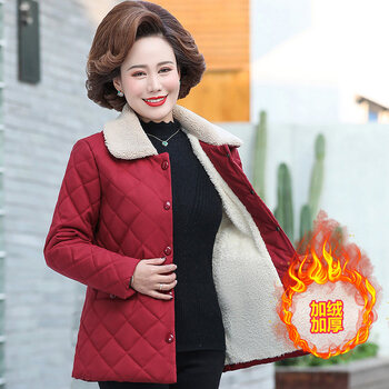 四五十岁女人穿的冬装妈妈棉衣50岁左右大妈外套中老年人棉服短款中年