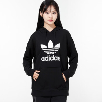 adidas阿迪達斯三葉草女裝 2021秋季新款運動服跑步訓練健身衛衣透氣