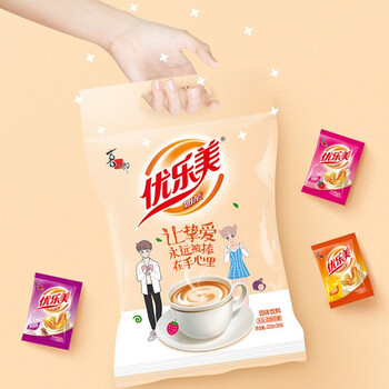 优乐美奶茶粉22克x30袋原味/香芋/草莓/3口味早餐下午茶速溶冲饮袋装