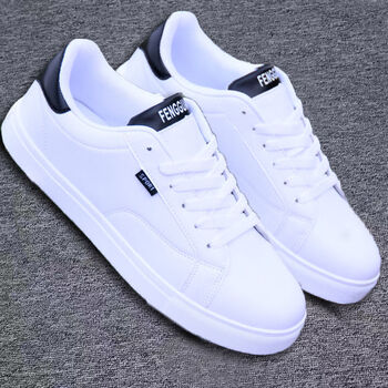 小白鞋男鞋春秋季透气鞋子男韩版潮流运动休闲白鞋男士百搭板鞋8614白