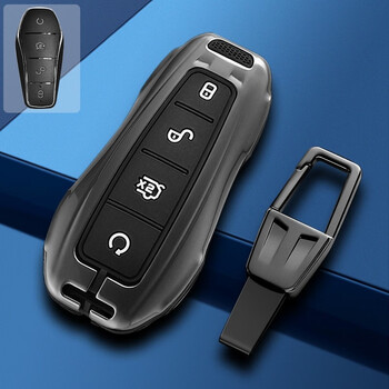 炫咔仕比亚迪秦plusdmi钥匙套2021款秦ev专用金属全包遥控保护扣壳