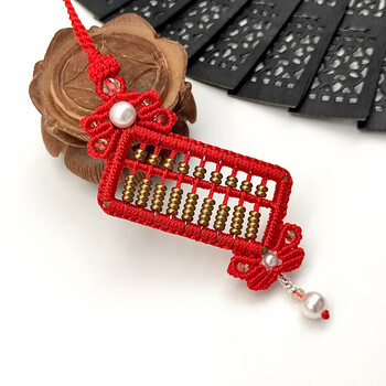 中国结材料包如意算盘diy自制手工挂饰材料包手机钥匙扣礼品高档中国