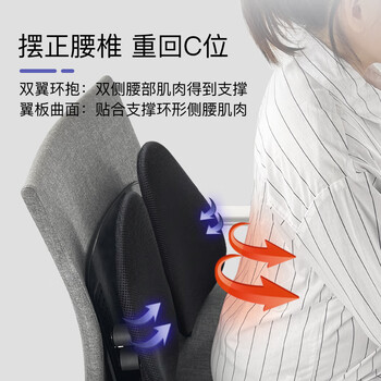 foojo腰垫 腰靠垫久坐护腰神器办公室汽车用人体工学座椅靠背垫腰托 foojo腰垫 腰靠垫久坐护腰神器办公室汽车用人体工学座椅靠背垫腰托