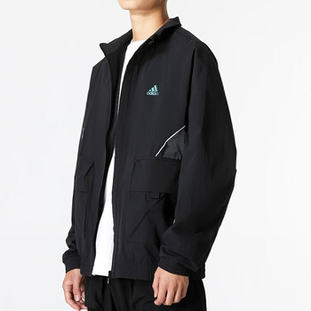 阿迪达斯 (adidas) 男新款m si wov字母印花条纹立领训练运动夹克外套