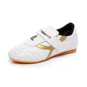 竞派跆拳道鞋儿童男软底牛筋底武术鞋男童专用散打防滑练武训练女d005