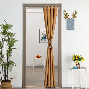 免打孔家用门帘卧室遮光保暖厨房卫生间空调挡风隔断帘试衣间挡帘加厚