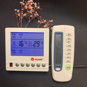 空调风机盘管液晶温控器开关控制面板特灵红标温控器遥控功能遥控器