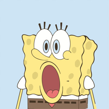 儿童涂色画装饰画 海绵鲍勃(海绵宝宝)(3) 20x20 单画布(没有框颜料