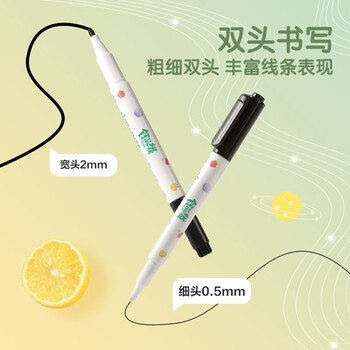 晨光（M&G）文具食品级儿童美术勾线笔描线笔中性笔双头美术描边笔12支/盒APM29501礼物