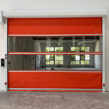 精选好货德国进口品质pvc卷帘门自动升降卷闸门4米42米蓝色半透明订做