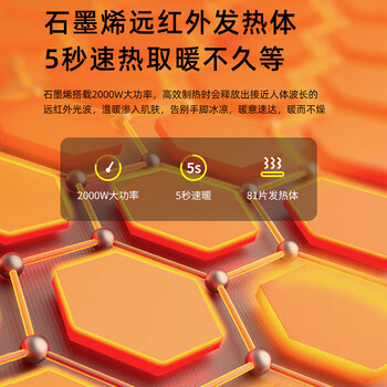 小熊（Bear）（HWD）石墨烯取暖器 家用地暖式循环对流电热取暖神器全屋升温 浴室防水干衣电暖气片DNQ-P20G5
