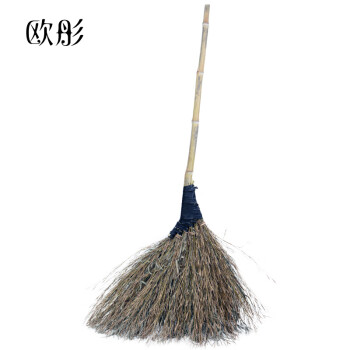 欧彤（OUTONG）TO-0072 竹扫把环卫大扫把物业建筑清洁笤帚马路扫帚   竹柄黑皮小扫把2斤款-1把装