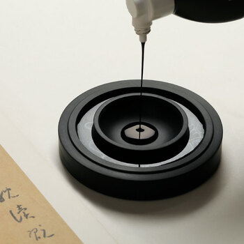 【全网低价】弘梅火锅砚台 天然原石6寸毛笔书法盛墨汁用墨海 文房四宝铜环砚台带盖墨池 【全网低价】弘梅火锅砚台 天然原石6寸毛笔书法盛墨汁用墨海 文房四宝铜环砚台带盖墨池